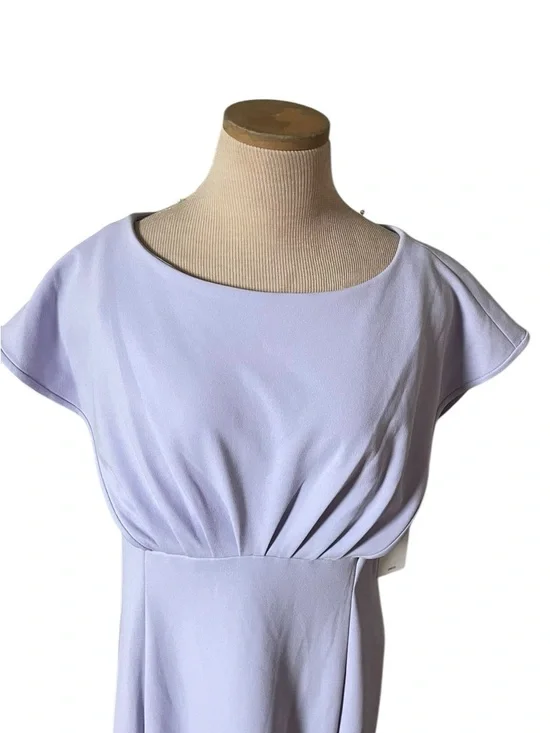 NWT Calvin Klein Women's Lavender Wide Neck Cap Sleeve Back Zip Dress Size 8 - Picture 9 of 9